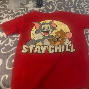 Stay Chill Kids Tom & Jerry T-Shirt - Red
